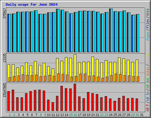 Daily usage for June 2024