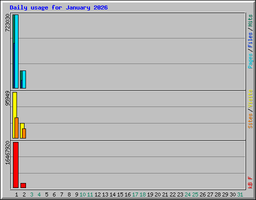 Daily usage for January 2026